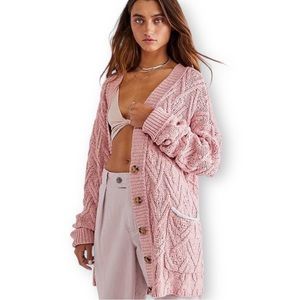 Free People Montana Chunky Knit Cardigan Sweater